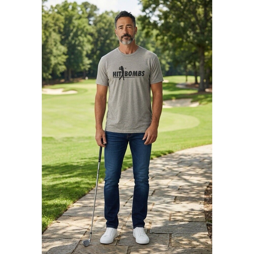 Next Level Golf Hit Bombs Gray T Shirt Men's Sz. XL